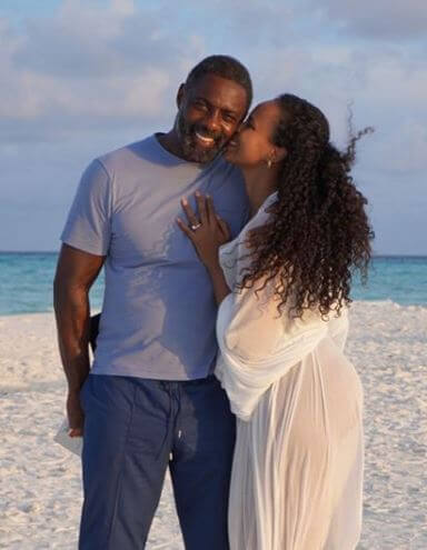 Idris with his wife Sabrina 